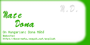 mate dona business card