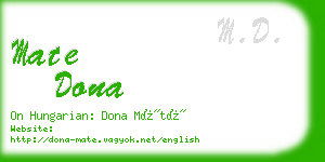 mate dona business card